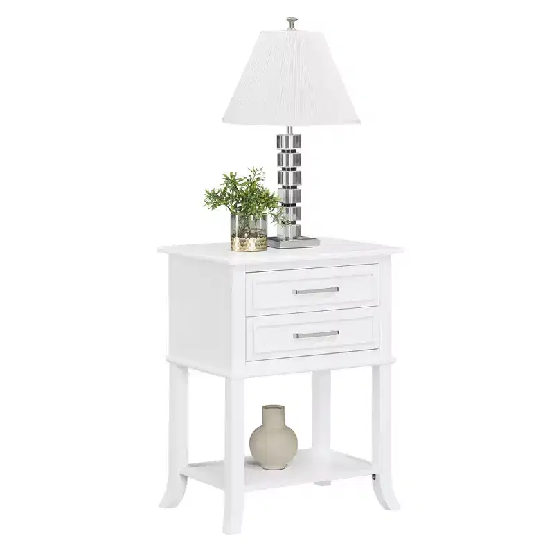 Breighton Home Sydney 2 Drawer End Table with Shelf