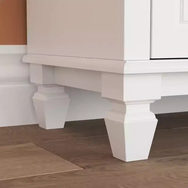 Famapy White Modern 6 Drawers Vertical Dresser with Sturdy Legs and Metal Handles