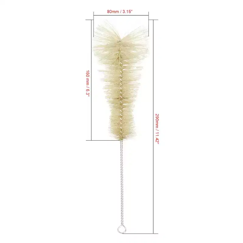 Unique Bargains Laboratory Test Tube 250ml Conical Flask Bristles Cleaning Brush 2pcs