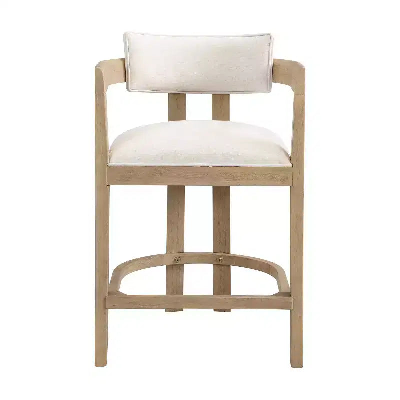 Christopher Knight Home Netia Modern 5 Pieces Metal and Rubberwood Counter Height Dining Set, Natural Brown