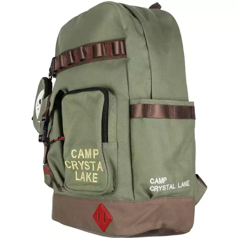 Friday the 13th Camp Crystal Lake Rugged Travel Backpack w/ Padded Laptop Sleeve