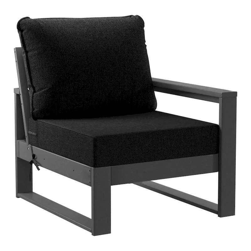 Polytrends Endless Patio 4-Piece Deep Seating Set with Gray Frame
