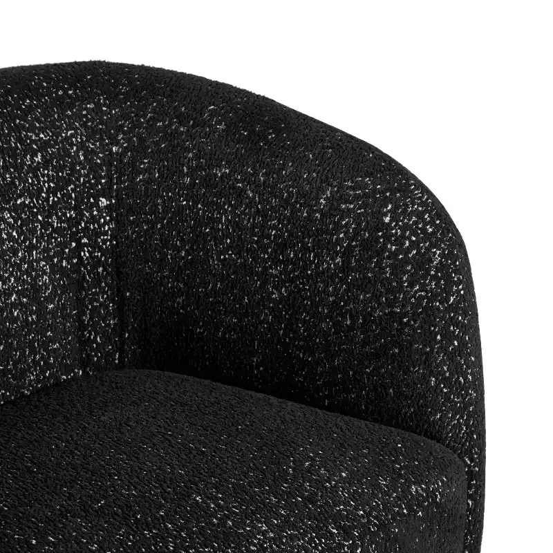 HOMES: Inside + Out 63.75" Pinehush Boho Curved Boucle Fabric Loveseat with Pocket Coil Cushions