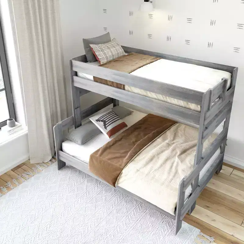 Plank+Beam Solid Wood Farmhouse Twin over Full Bunk Bed