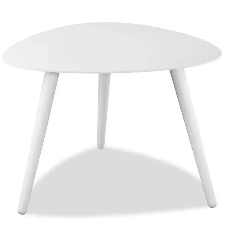 HomeRoots 14 White Aluminum End Table