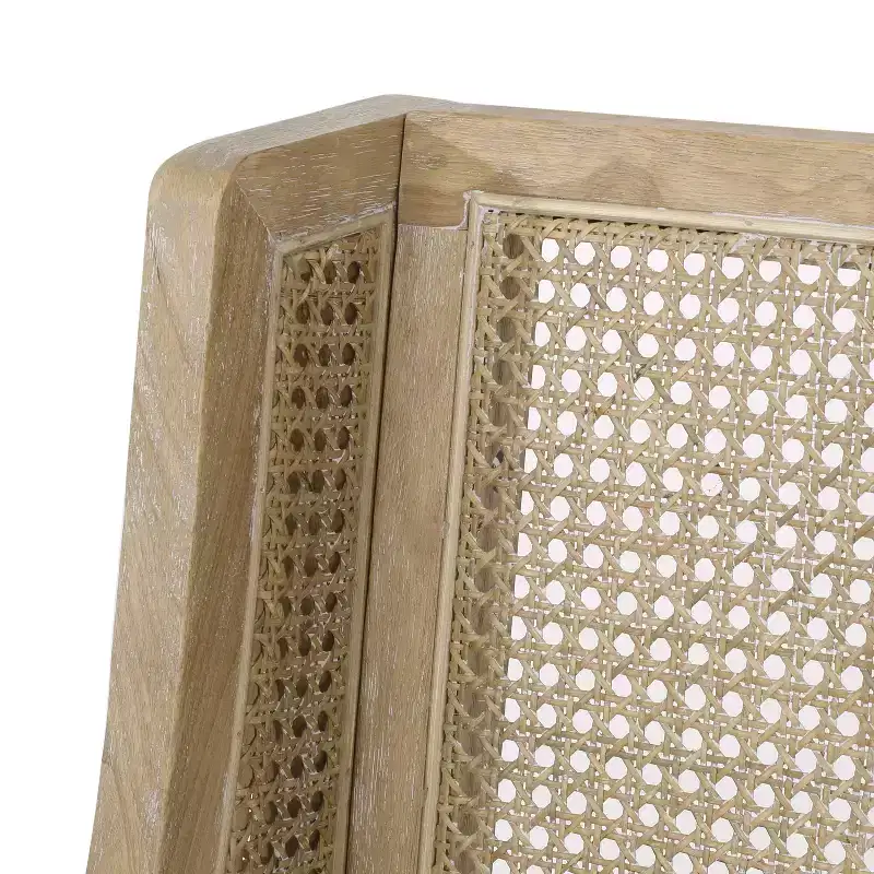 Christopher Knight Home Set of 2 Maurers Cane and Wood Upholstered Dining Chairs Beige/Natural