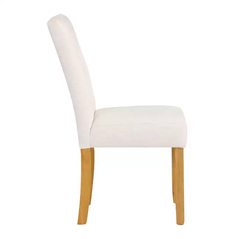 HomePop Set of 2 Tufted Back Dining Chairs Plywood Frame, Capacity