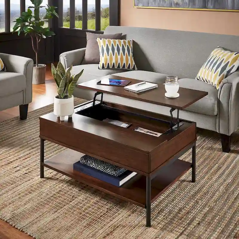 Elio Two-Tone Lift-Top Rectangular Tables by iNSPIRE Q Modern